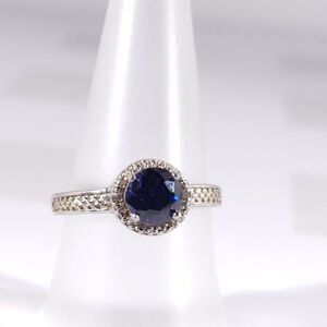 Tanzanite 1.4 Carat Ring Sterling Silver Size 6-3/4